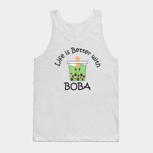 Life is Better with Boba Matcha Green Tea Tank Top